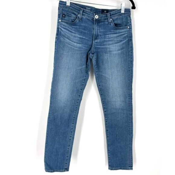 AG Adriano Goldschmied Women's The Stilt Cigarette Leg Jeans Blue Denim Size 28R - Picture 2 of 13